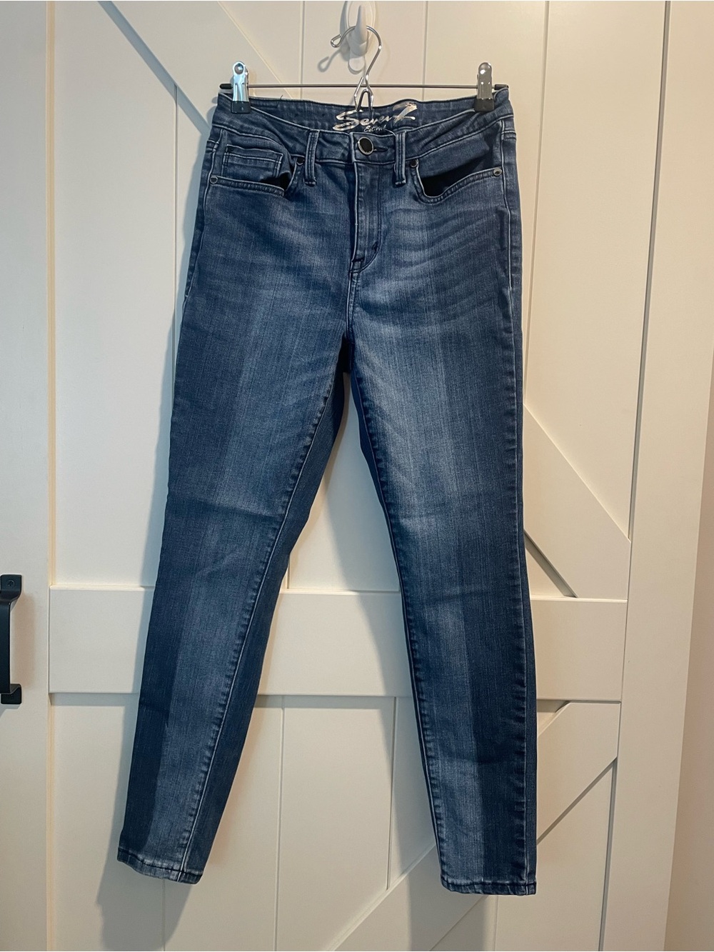 Seven7 Women's Dark Blue Skinny Jeans